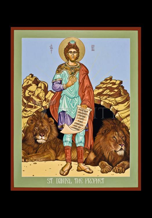 St. Daniel in the Lion's Den - Holy Card