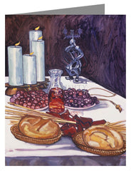 Custom Text Note Card - Communion by L. Williams