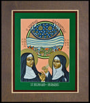 Wood Plaque Premium - St. Hildegard of Bingen and her Assistant Richardis by L. Williams