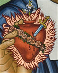 Wood Plaque - Immaculate Heart of Mary by L. Williams