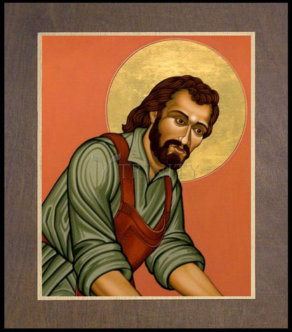 St. Joseph the Worker - Wood Plaque Premium
