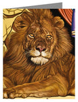 Custom Text Note Card - Lion of Judah by L. Williams