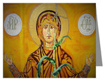 Custom Text Note Card - Our Lady of the Harvest by L. Williams