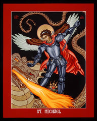 Wood Plaque - St. Michael Archangel by L. Williams