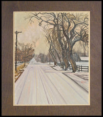 Wood Plaque Premium - Christmas Scene: Montrose, CO by L. Williams