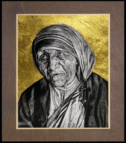 St. Teresa of Calcutta: Gift of Silence - Wood Plaque Premium