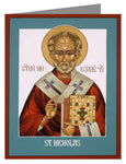 Custom Text Note Card - St. Nicholas by L. Williams