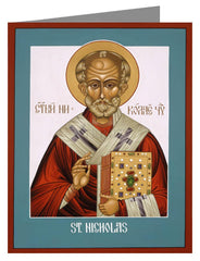 Custom Text Note Card - St. Nicholas by L. Williams