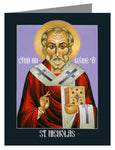 Custom Text Note Card - St. Nicholas, Wonderworker by L. Williams
