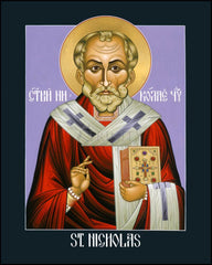 Wood Plaque - St. Nicholas, Wonderworker by L. Williams