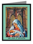 Custom Text Note Card - Our Lady of Brooklyn by L. Williams