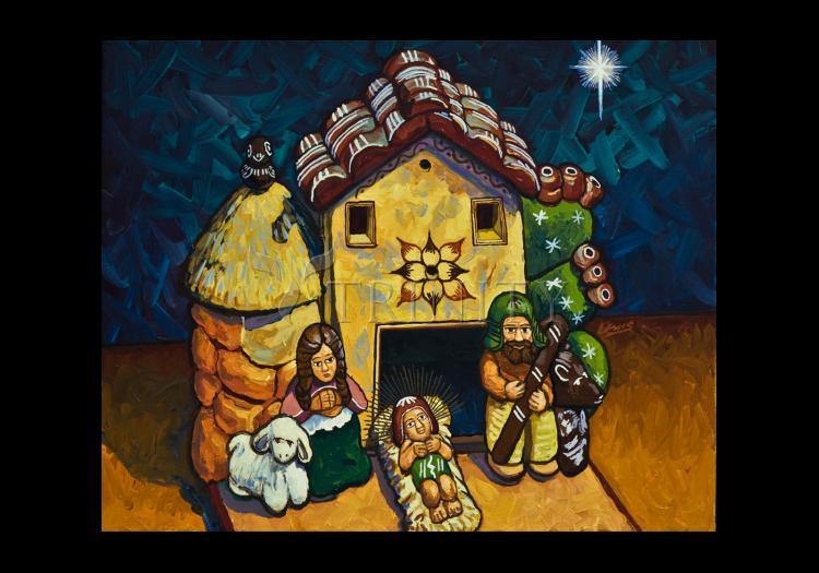 Peruvian Nativity - Holy Card by Lewis Williams, OFS - Trinity Stores
