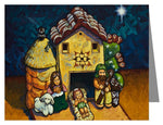 Custom Text Note Card - Peruvian Nativity by L. Williams
