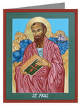 Custom Text Note Card - St. Paul of the Shipwreck by L. Williams