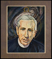 Wood Plaque Premium - Fr. Pierre Teilhard de Chardin by L. Williams