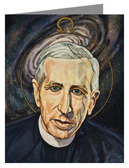 Custom Text Note Card - Fr. Pierre Teilhard de Chardin by L. Williams