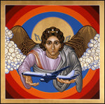 Wood Plaque - St. Raphael Archangel by L. Williams