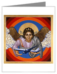 Custom Text Note Card - St. Raphael Archangel by L. Williams