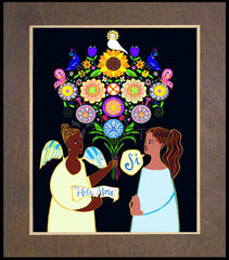 Wood Plaque Premium - Annunciation - Spanish by M. McGrath