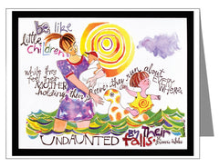 Custom Text Note Card - Be Like Little Children by M. McGrath