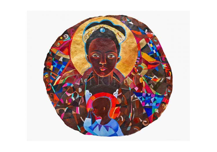 Black Madonna Mandala - Holy Card
