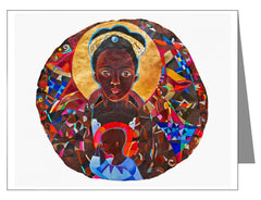 Note Card - Black Madonna Mandala by M. McGrath