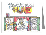 Custom Text Note Card - Blessings on the Home by M. McGrath