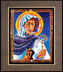 Wood Plaque Premium - St. Brigid by M. McGrath