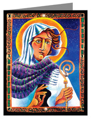 Custom Text Note Card - St. Brigid by M. McGrath