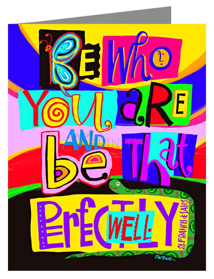 Be Who You Are - Note Card Custom Text