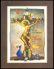 Wood Plaque Premium - Church Cross by M. McGrath