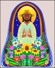 Wood Plaque - Christ the Gardener by M. McGrath