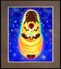 Wood Plaque Premium - Mary, Cosmic Lady of Light by M. McGrath