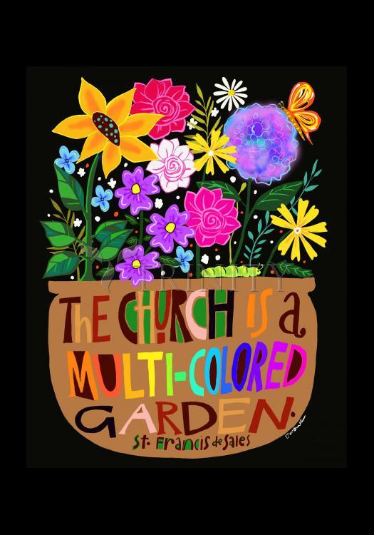 Church is a Multi-Colored Garden - Holy Card