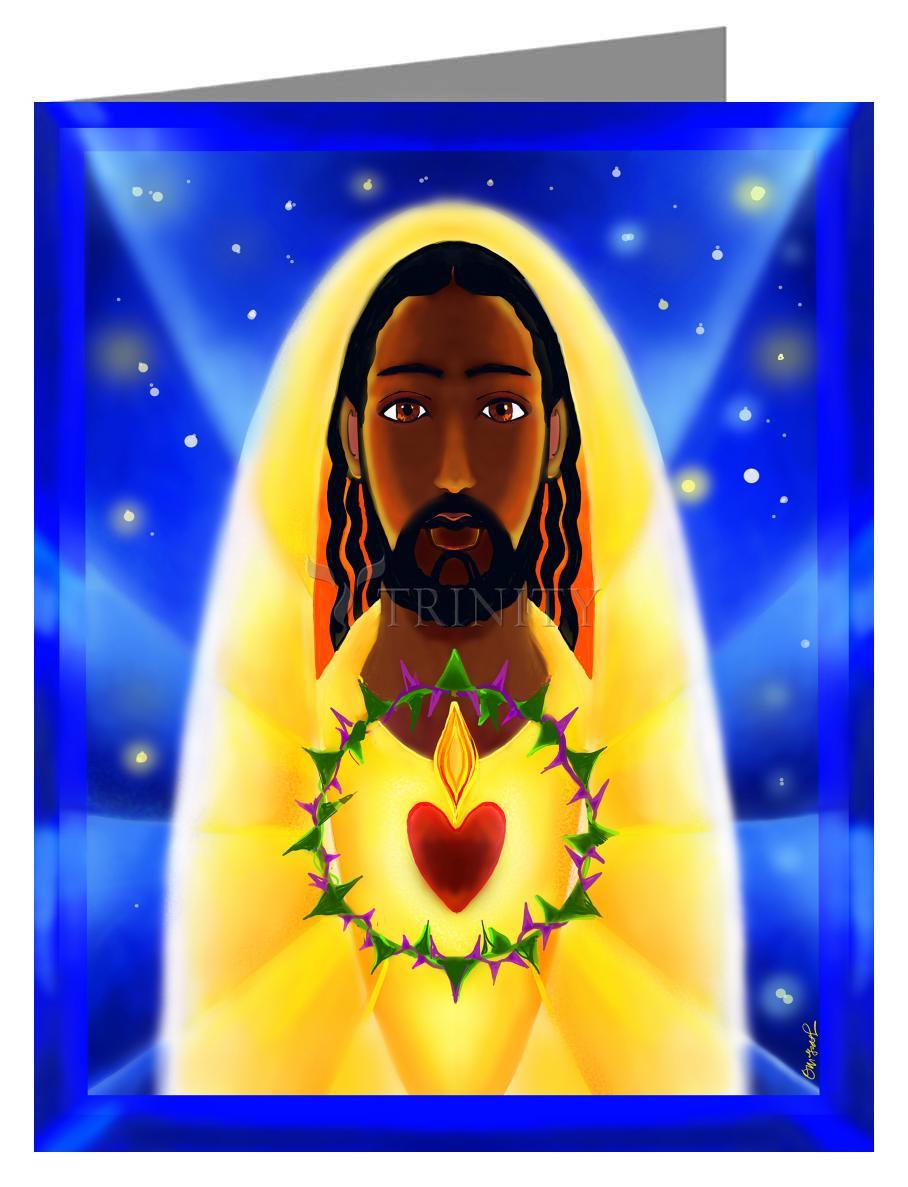 Cosmic Sacred Heart - Note Card Custom Text