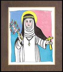 Wood Plaque Premium - St. Catherine of Siena by M. McGrath