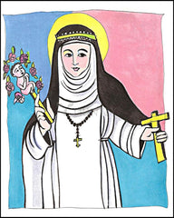 Wood Plaque - St. Catherine of Siena by M. McGrath