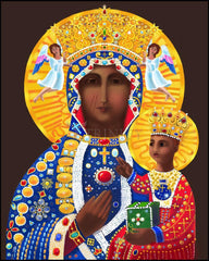 Wood Plaque - Our Lady of Czestochowa by M. Mcgrath