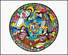 Wood Plaque - Doctors of the Church Mandala by M. McGrath