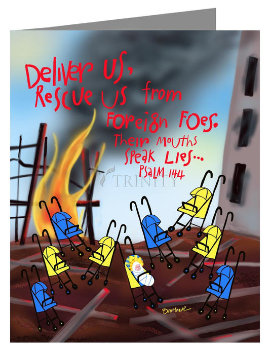 Deliver Us From Foreign Foes - Note Card Custom Text