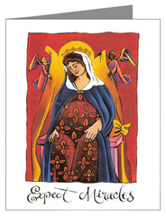 Custom Text Note Card - Mary: Expect Miracles by M. McGrath