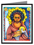 Custom Text Note Card - St. Francis of Assisi by M. McGrath