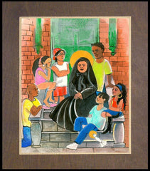 Wood Plaque Premium - St. Frances Cabrini by M. McGrath