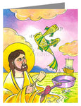 Custom Text Note Card - Jesus: Fish Fry With Friends by M. McGrath