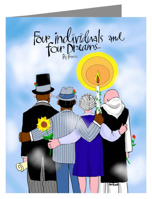 Four Individuals and Four Dreams - Note Card