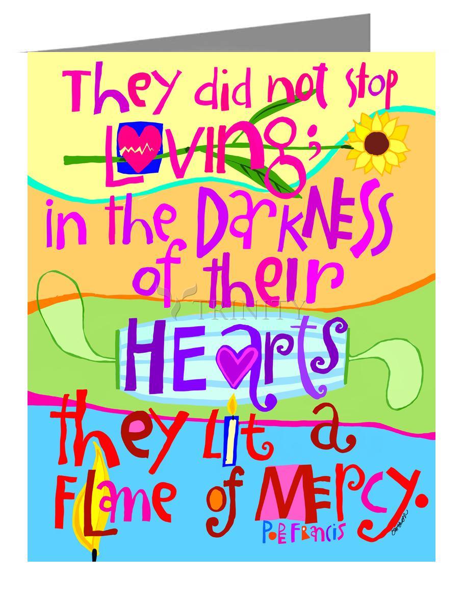 Flame of Mercy - Note Card Custom Text