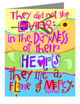 Custom Text Note Card - Flame of Mercy by M. McGrath