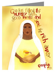 Note Card - Mary's Song - Fill the Hungry by M. McGrath