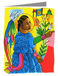 Custom Text Note Card - St. Gabriel Archangel by M. McGrath