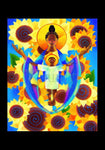 Holy Card - Madonna and Child of Good Health with Sunflowers by M. McGrath